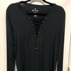 American eagle criss cross top